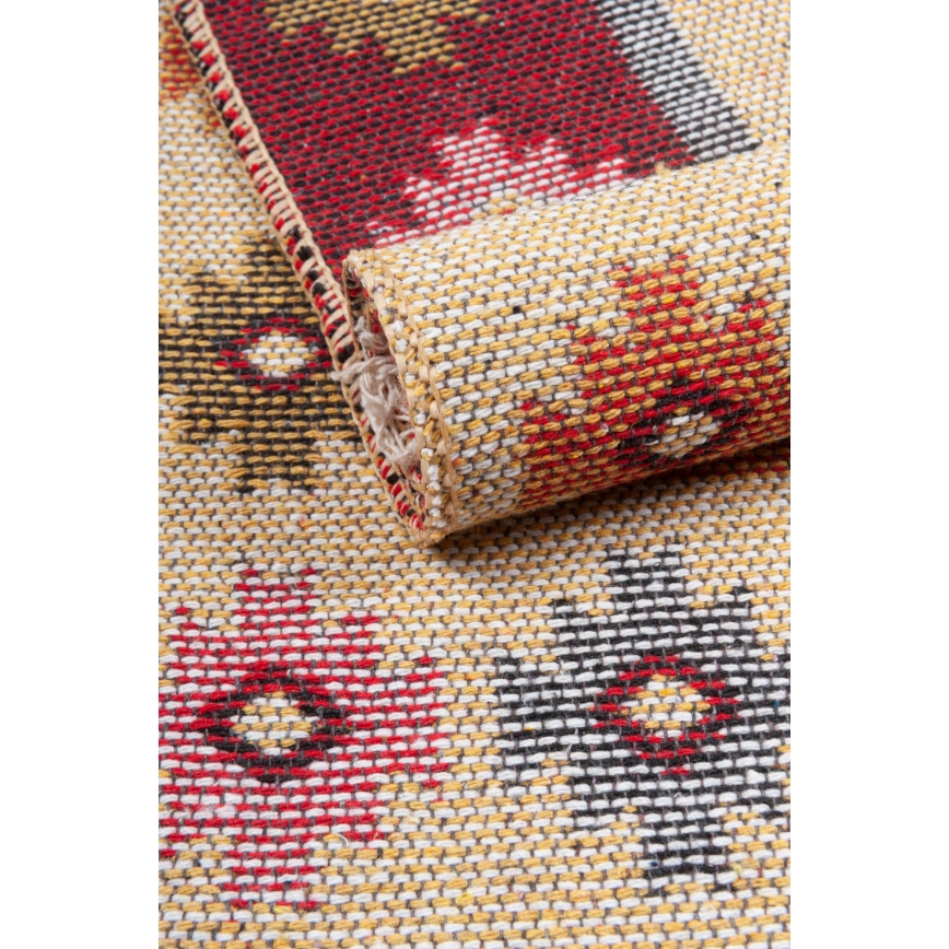 Wendbarer Orientteppich KILIM 80x150 cm rot/beige