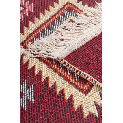 Wendbarer Orientteppich KILIM 80x150 cm rot/beige