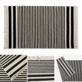 Wendbarer Teppich KILIM GOLD 80x150 cm Schwarz/Weiß