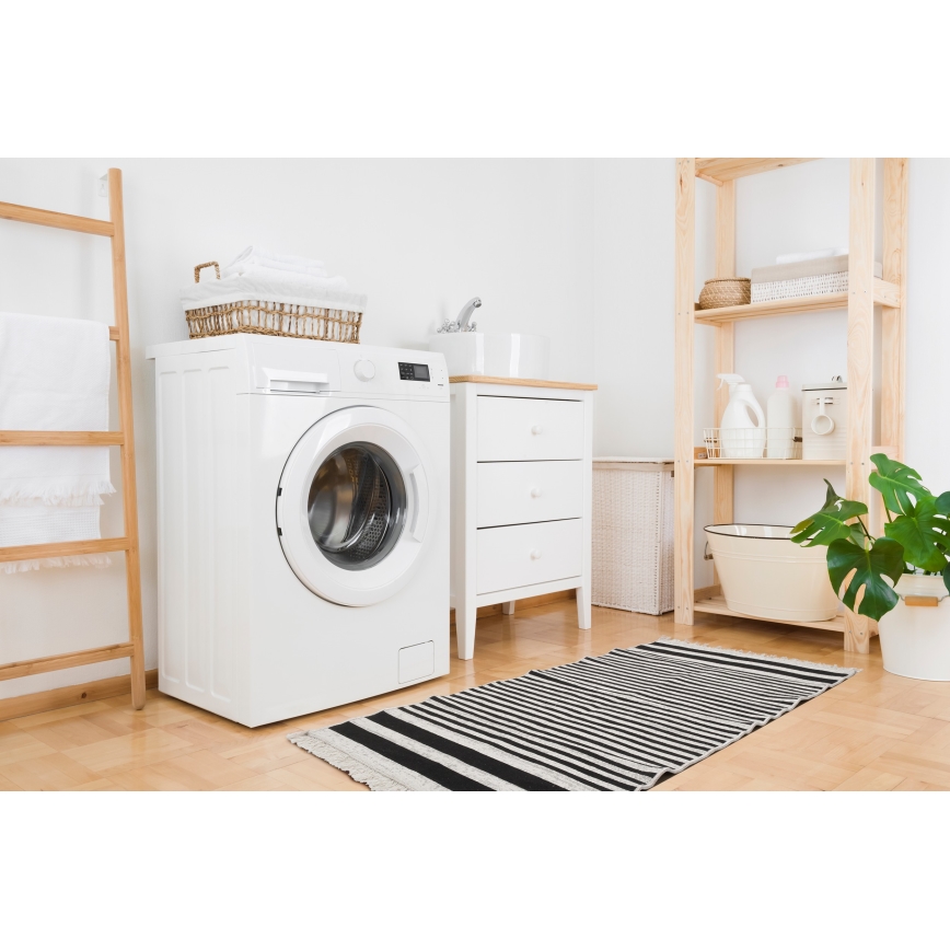 Wendbarer Teppich KILIM GOLD 80x150 cm schwarz/weiß