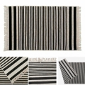 Wendeteppich KILIM GOLD 60x120 cm schwarz/weiß
