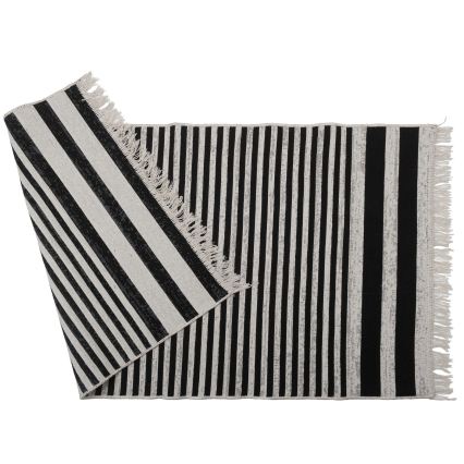 Wendeteppich KILIM GOLD 60x120 cm schwarz/weiß
