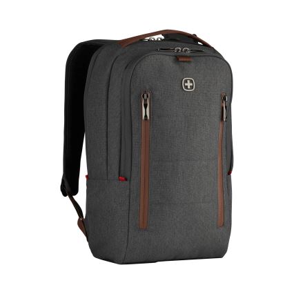 Wenger - Rucksack für 15 l 16 Laptop mit Fach für 12 Tablet + City Upgrade 2in1 Crossbody-Tasche grau