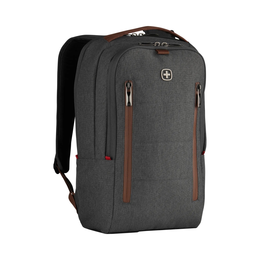Wenger - Rucksack für 15 l 16 Laptop mit Fach für 12 Tablet + City Upgrade 2in1 Crossbody-Tasche grau