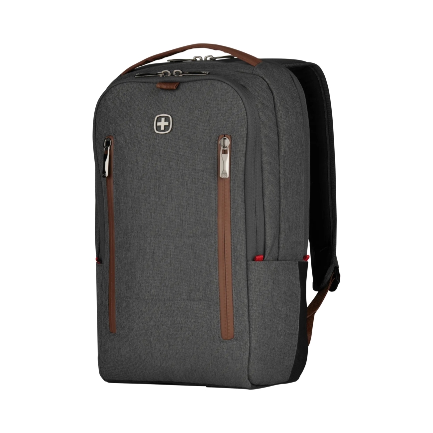 Wenger - Rucksack für 15 l 16 Laptop mit Fach für 12 Tablet + City Upgrade 2in1 Crossbody-Tasche grau