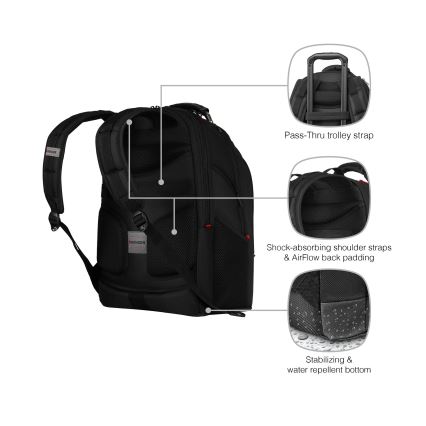 Wenger - Rucksack für Notebook 26 l 17 mit Fach für 10 Tablet Ibex Ballistic Deluxe