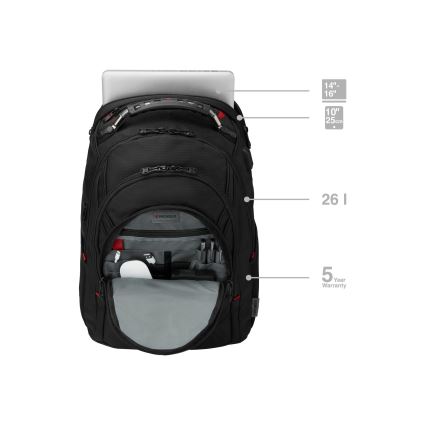 Wenger - Rucksack für Notebook 26 l 17 mit Fach für 10 Tablet Ibex Ballistic Deluxe