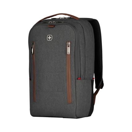 Wenger - Laptop-Rucksack 15 l 16" mit Tablet-Tasche 12" + crossbody bag City Upgrade 2-in-1 grau
