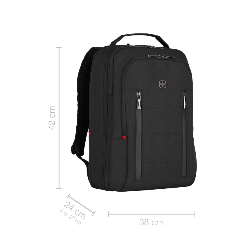 Wenger - Laptop-Rucksack 16 l 16 mit Tablet-Fach 12 City Traveler schwarz