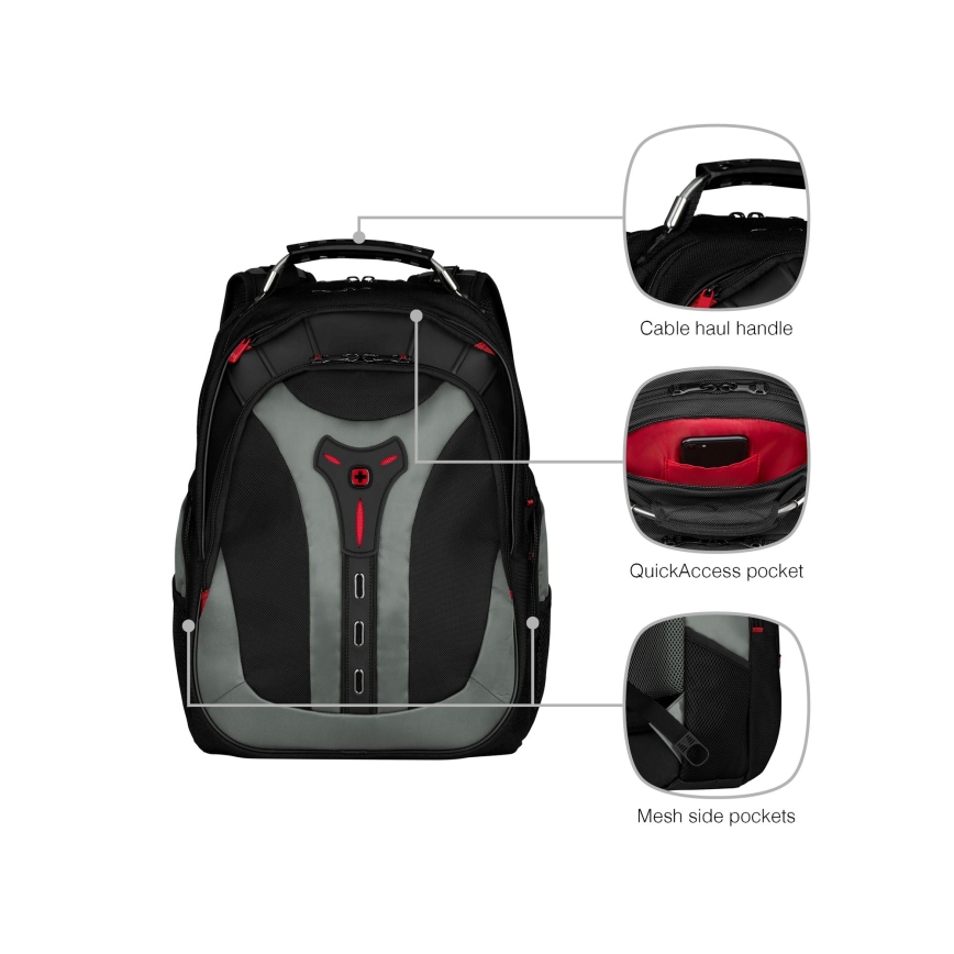 Wenger - Laptop-Rucksack 25 l 17" mit Tablet-Fach 12" Pegasus schwarz/grau