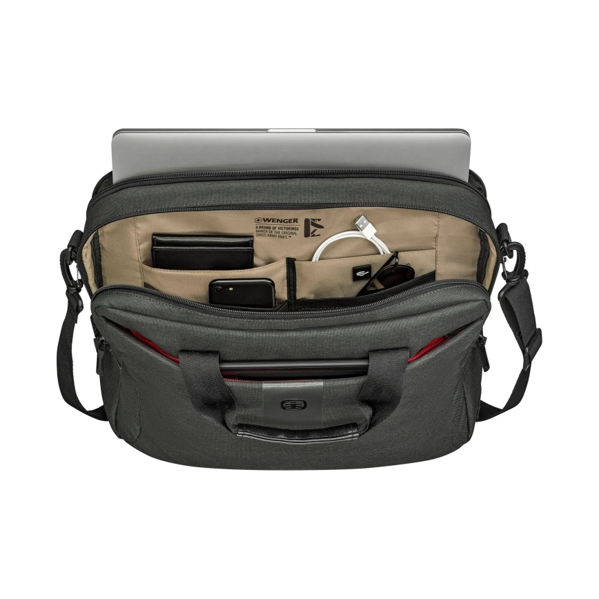 Wenger - Laptoptasche 15 l 16" mit Tablet-Tasche 10" MX ECO Brief grau