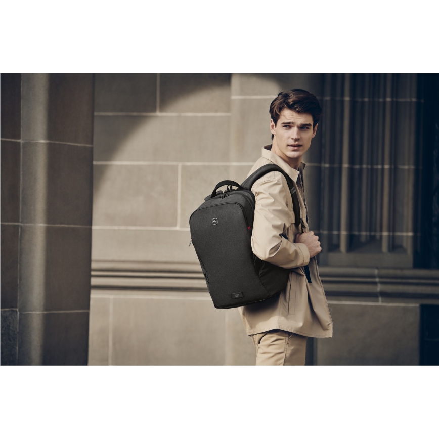 Wenger - Rucksack für Notebook 21 l 16 mit Tasche für Tablet 10 MX Light Schwarz