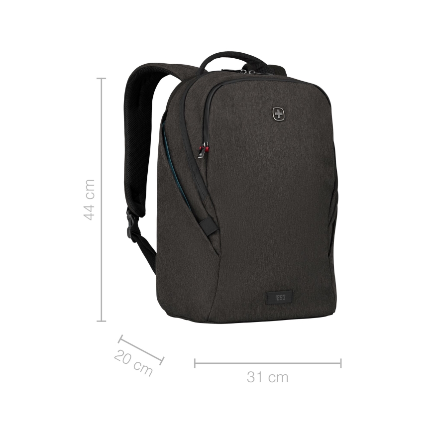 Wenger - Rucksack für Notebook 21 l 16 mit Tasche für Tablet 10 MX Light Schwarz