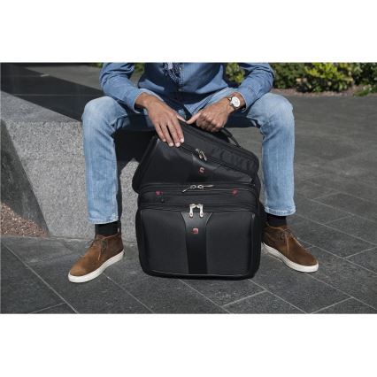 Wenger - Reisekoffer auf Rollen 25 l 17 + Notebooktasche 15,6 Patriot Schwarz