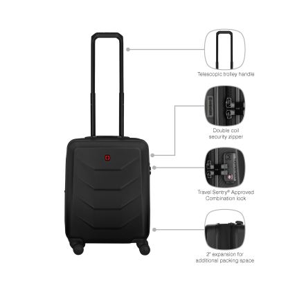 Wenger - Reisekoffer auf Rollen 36 l Prymo schwarz