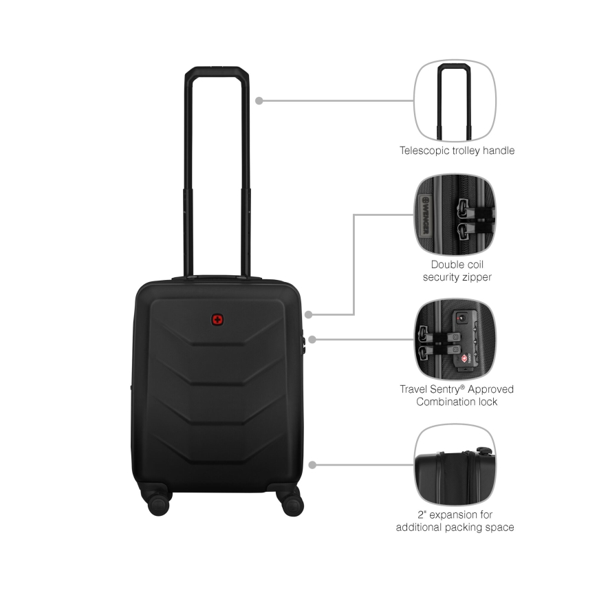 Wenger - Reisekoffer auf Rollen 36 l Prymo schwarz