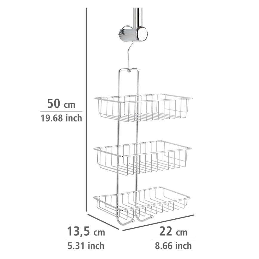 WENKO 15888100 - Wandablage NIVALA 22x50 cm, glänzender Chrom