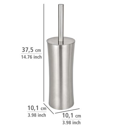 WENKO 16742100 - WC-Bürste PIENO 10x37,5 cm Edelstahl/Satin