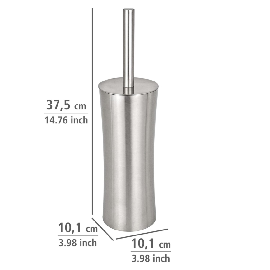 WENKO 16742100 - WC-Bürste PIENO 10x37,5 cm Edelstahl/Satin