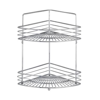 WENKO 16821100 - Eckregal MILANO 31,5x37 cm glänzender Chrom