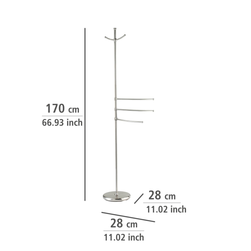 WENKO 16827100 - ADIAMO-Ständer 28x170 cm silber