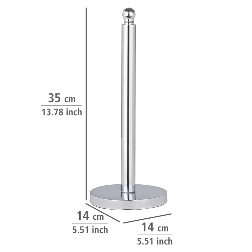 WENKO 16878100 - Toilettenpapierhalter VITERBO 14x35 cm silber