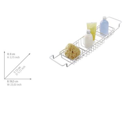 WENKO 17472100-Wanne 58,5x13 cm Edelstahl/Silber