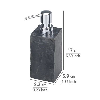 WENKO 17921100 - Seifenspender SLATE ROCK 250 ml Anthrazit