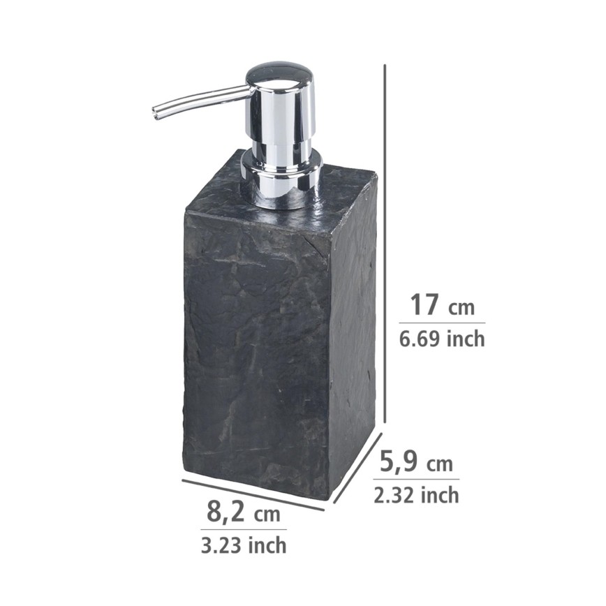 WENKO 17921100 - Seifenspender SLATE ROCK 250 ml Anthrazit