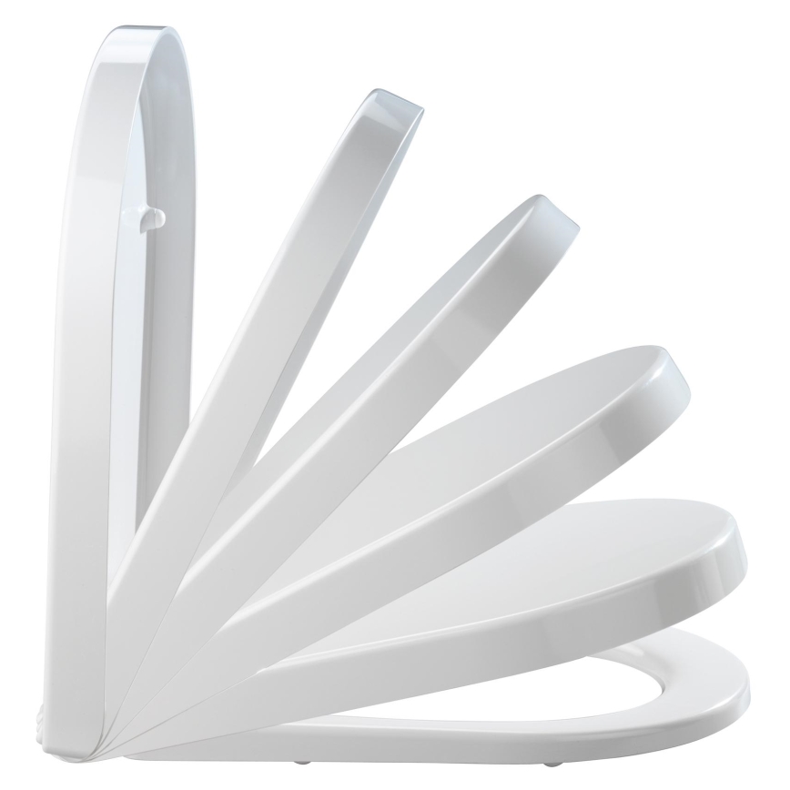 WENKO 18396100-WC-Sitz PALMA 46,5x35,7 cm weiß/silber