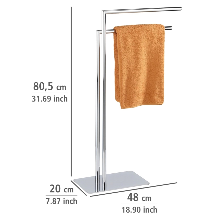 WENKO 18563100 - Handtuchständer RECCO 48x80,5 cm glänzender Chrom