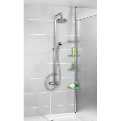 WENKO 18596100-Eckelement PREA 28x200 cm Edelstahl/Glanzchrom
