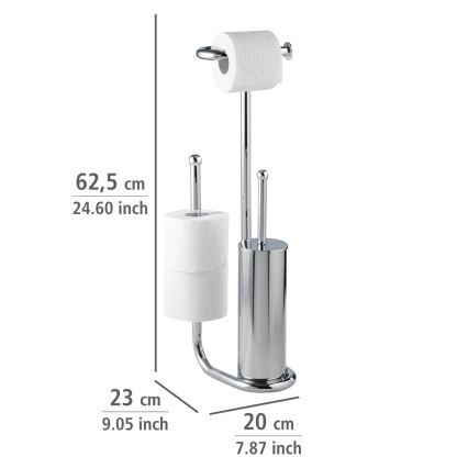WENKO 18730100 - WC-Bürste UNIVERSALO 20x62,5 cm glänzender Chrom