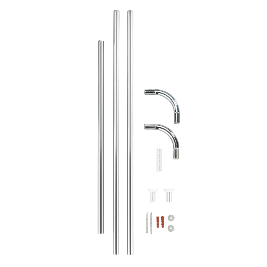 WENKO 19215100 - Universal-Stangenhalter 2 x 2 cm chrom/weiß