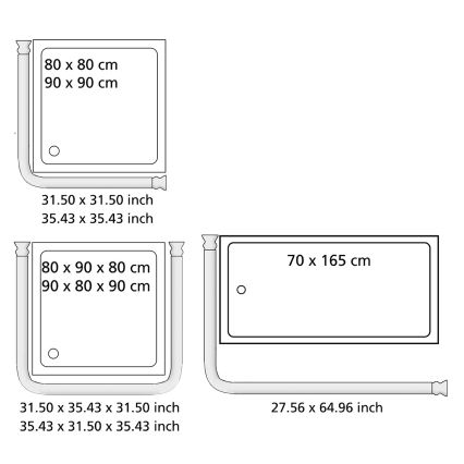 WENKO 19218100 - UNIVERSAL-Stange 2,5x2,5 cm chrom/weiß