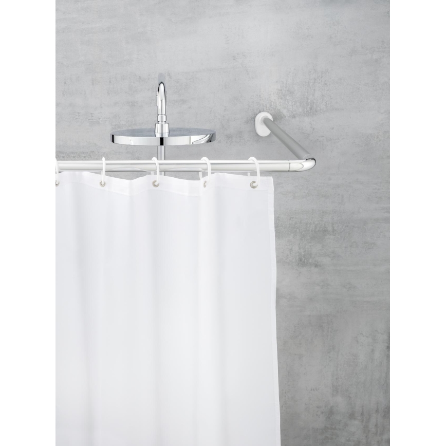 WENKO 19218100 - UNIVERSAL-Stange 2,5x2,5 cm chrom/weiß