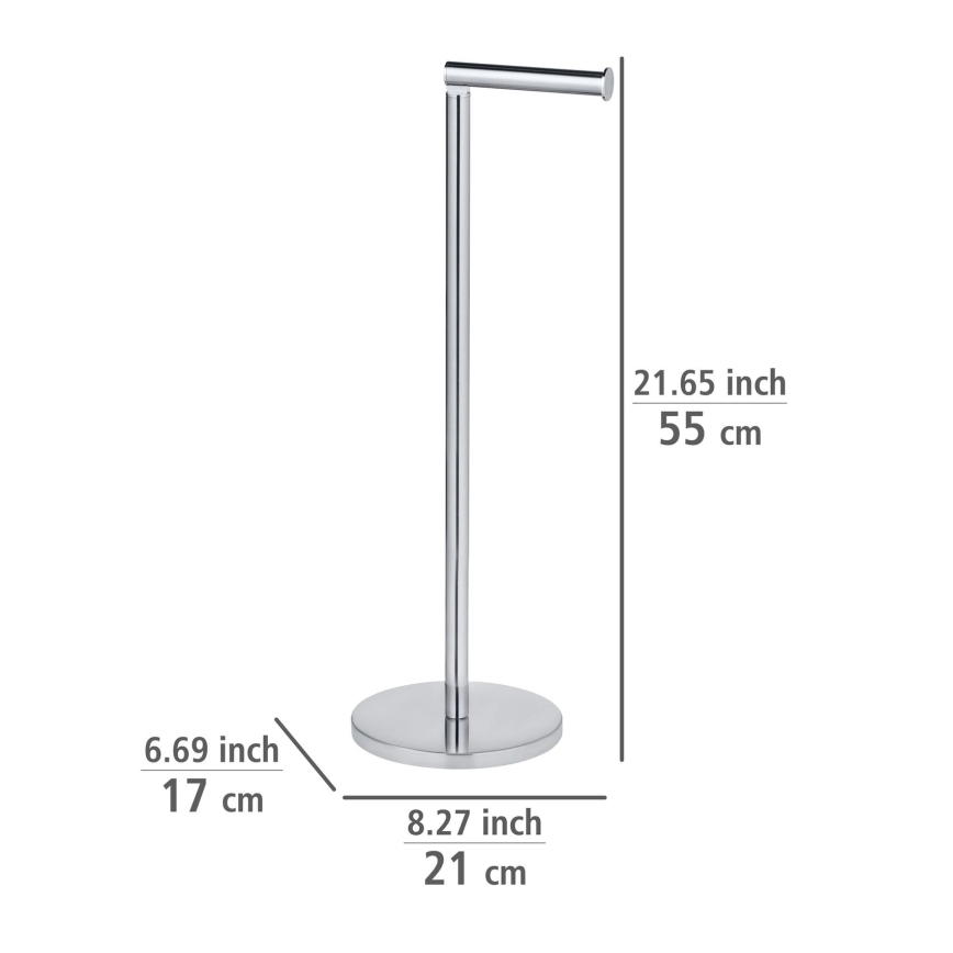 WENKO 19637100 - Toilettenpapierhalter 21x55 cm Edelstahl/silber