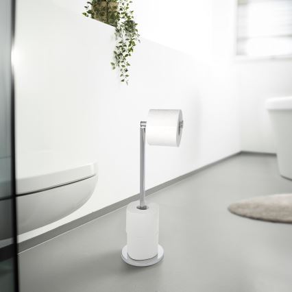 WENKO 19637100 - Toilettenpapierhalter 21x55 cm Edelstahl/silber