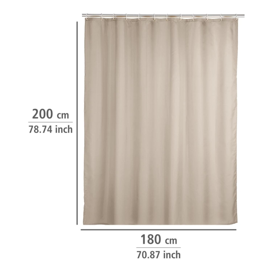 WENKO 20045100 - Duschvorhang 180x200 cm beige
