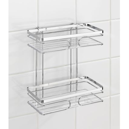WENKO 20410100-Regal PREMIUM EDELSTAHL 24x27 cm Edelstahl/Silber