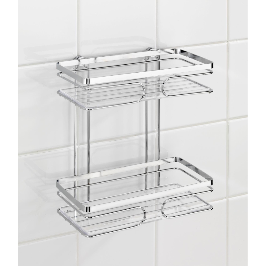 WENKO 20410100-Regal PREMIUM EDELSTAHL 24x27 cm Edelstahl/Silber