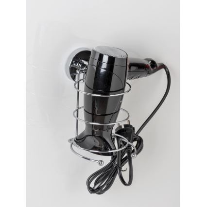 WENKO 20896100-Föhnhalter VACUUM-LOC MILAZZO 12x17 cm glänzender Chrom