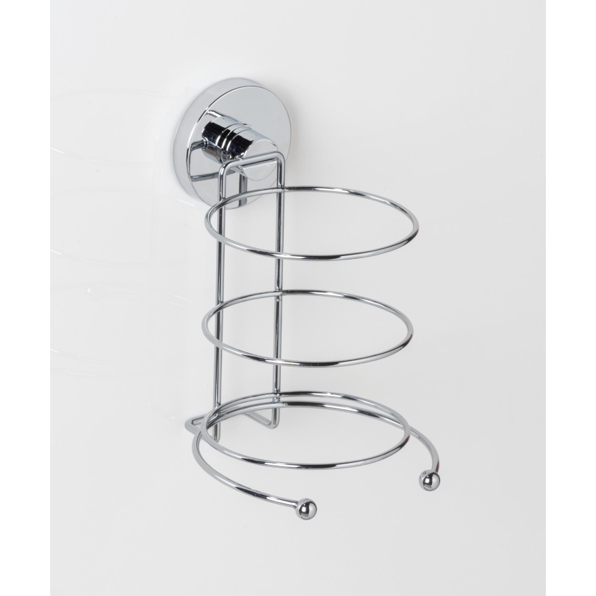 WENKO 20896100-Föhnhalter VACUUM-LOC MILAZZO 12x17 cm glänzender Chrom