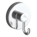 WENKO 20900100-Haken VACUUM-LOC rund, Stahl, 6 x 6,7 cm, glänzender Chrom
