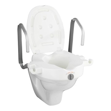WENKO 20924100-Toilettensitz SECURA 55x47,5 cm weiß/silber