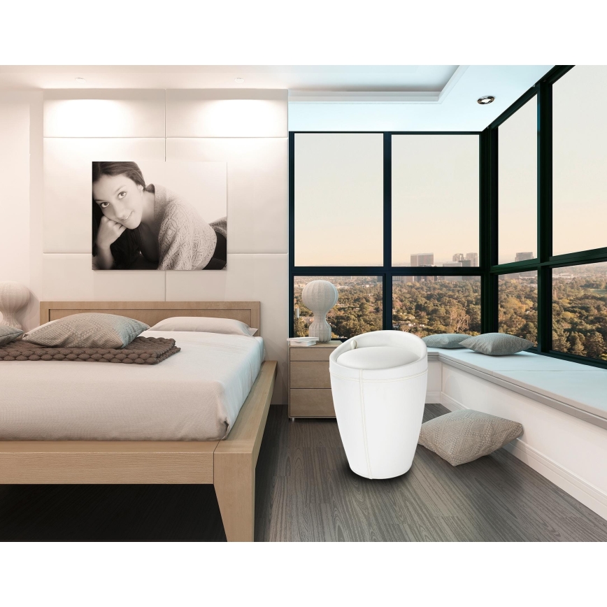 WENKO 21773100 - Hocker CANDY 36x50,5 cm weiß/schwarz