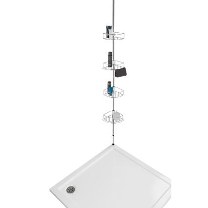 WENKO 21803100-Eckablage DOLCEDO 31x275 cm Edelstahl/glänzender Chrom