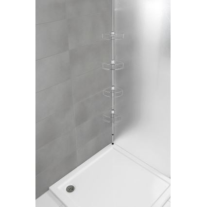 WENKO 21803100-Eckablage DOLCEDO 31x275 cm Edelstahl/glänzender Chrom