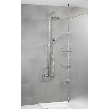 WENKO 21803100-Eckablage DOLCEDO 31x275 cm Edelstahl/glänzender Chrom