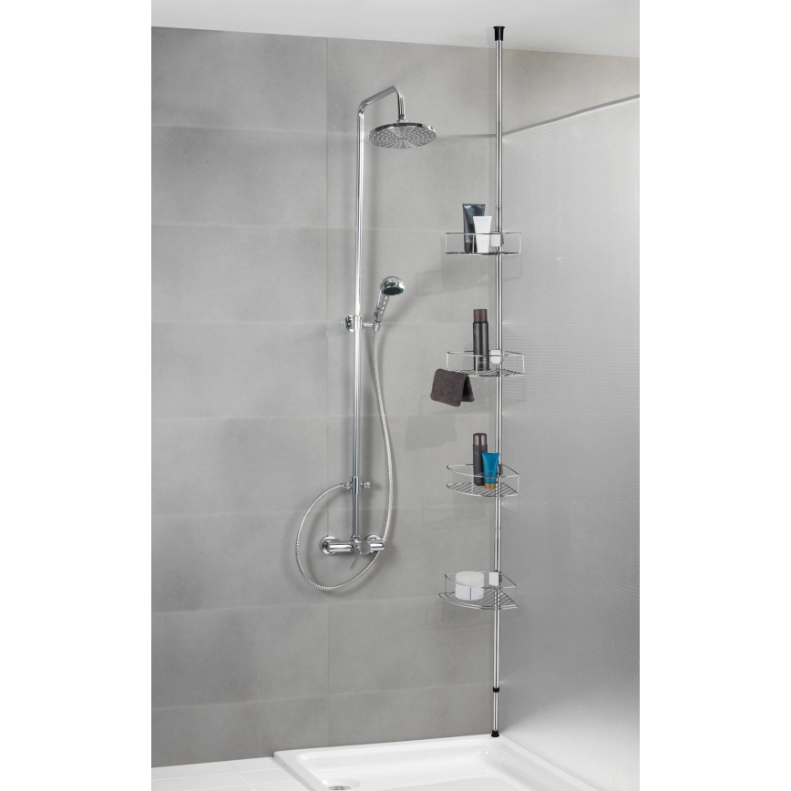 WENKO 21803100-Eckablage DOLCEDO 31x275 cm Edelstahl/glänzender Chrom